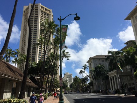 ハワイ 昨日のワイキキ散歩